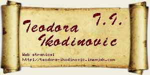 Teodora Ikodinović vizit kartica